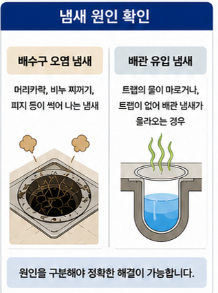 하수구 냄새 원인