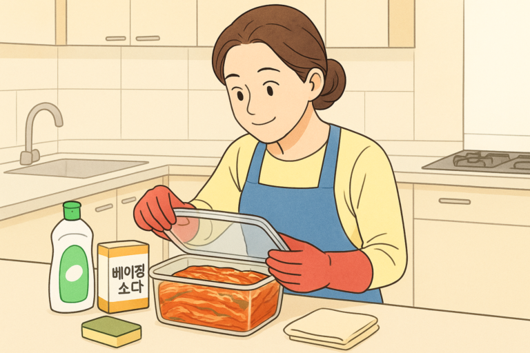 김치통 냄새 제거, 플라스틱 통에 밴 냄새 빼는 안전한 순서