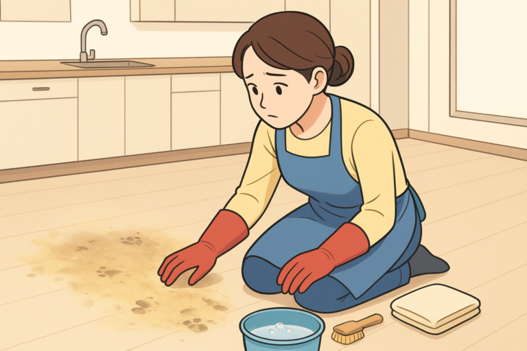장판 찌든때 제거, 누렇게 변한 때와 검은 발자국 안전하게 지우는 방법